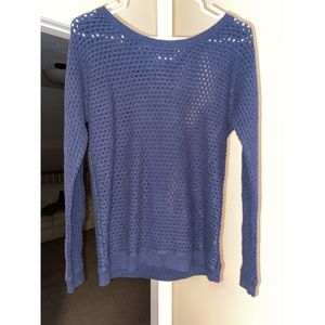 Navy Blue Fishnet Sweater